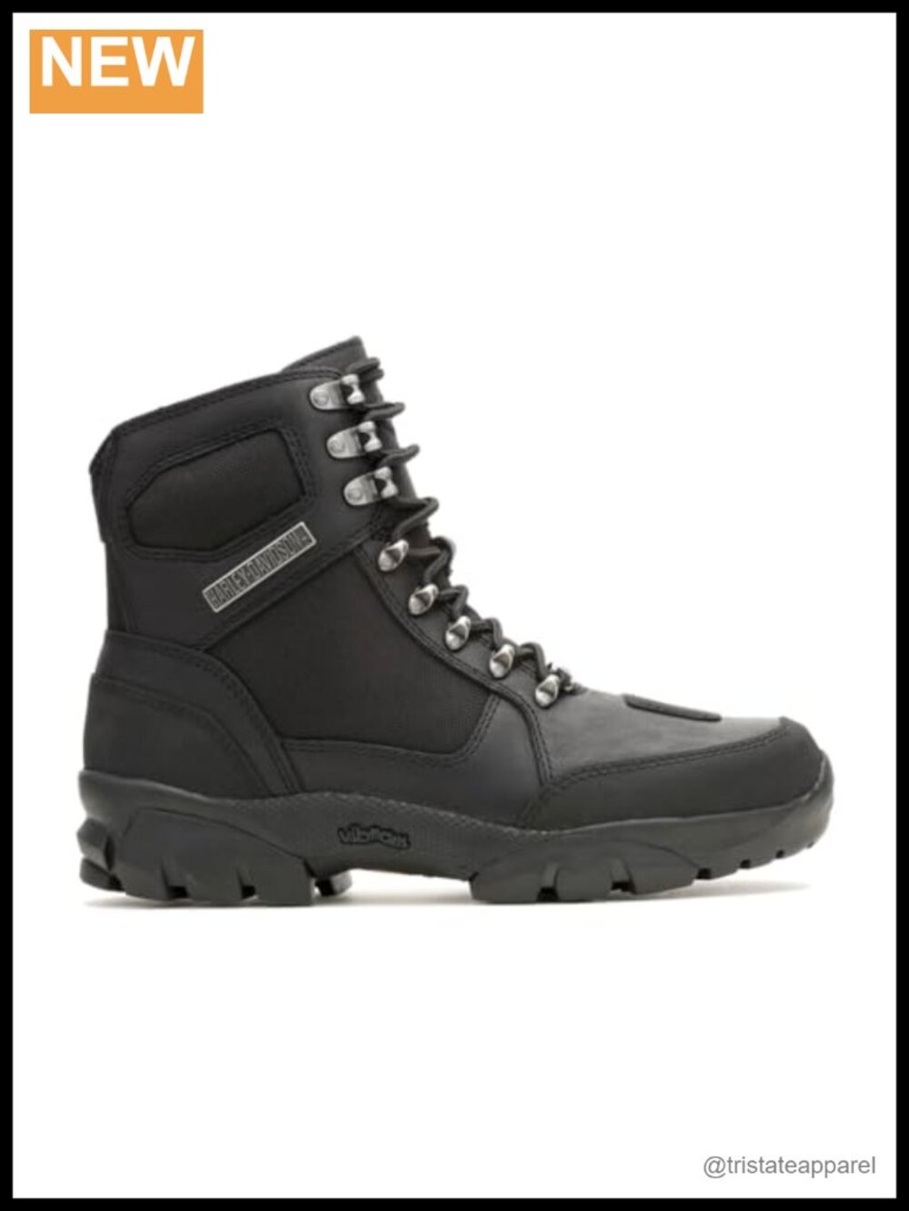 Full Grain Leather Ankle Riding Boots Round Toe Block Heel Motorcycle